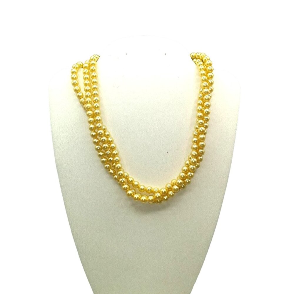Vintage Triple Strand Faux Pearl Choker, Classic Estate Minimalist Necklace